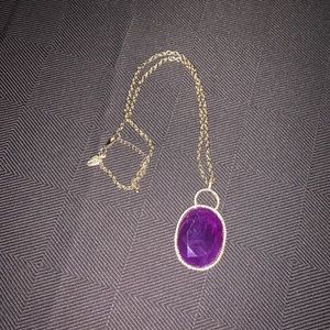 NY&CO purple stone pendant necklace